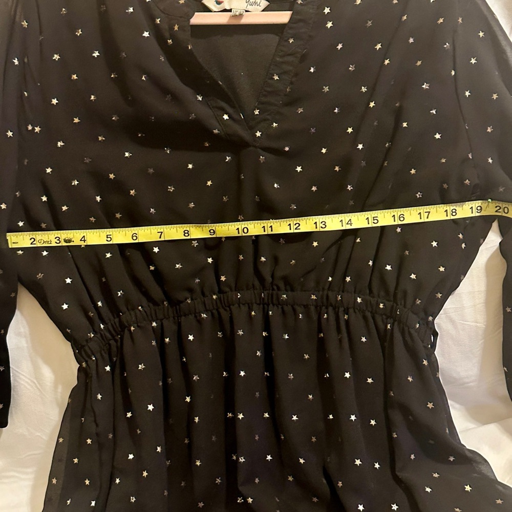 Yumi Black Star-Print Elastic-Waist Dress - Picture 7 of 8